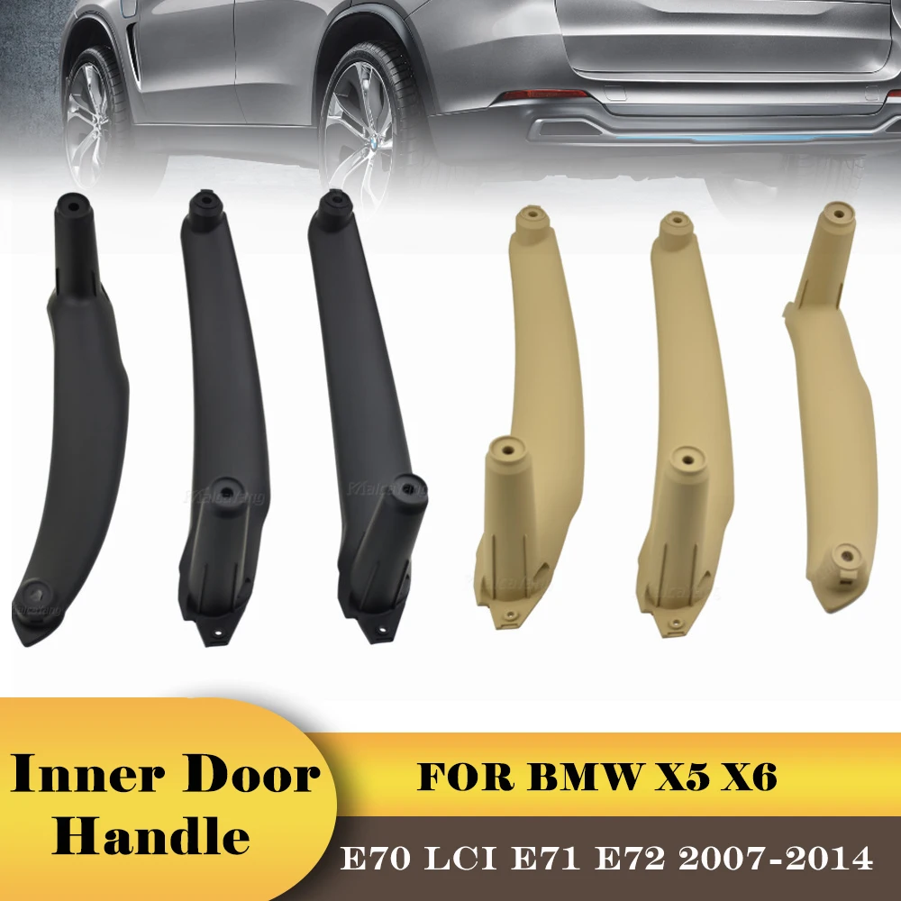 Maniglie Per Porte Interne Per Auto Sinistra Destra Per Bmw X5 E70 X6 E71 E72 Porte Interne Pannello Maniglia Bar Pull Trim Cover Nera