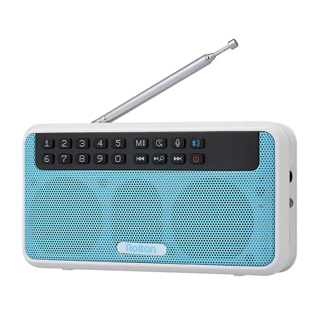 Rolton E500 Wireless Bluetooth Speaker 6W HiFi Stereo Music Player Portable Digital FM Radio Flashlight Mic Hands-free Record TF