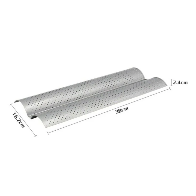 French Bread Baking Mold Bread Wave Baking Tray Practical Cake Baguette Mold Pans 2 Groove Waves Tools baking pan bread mold bread baking pan
