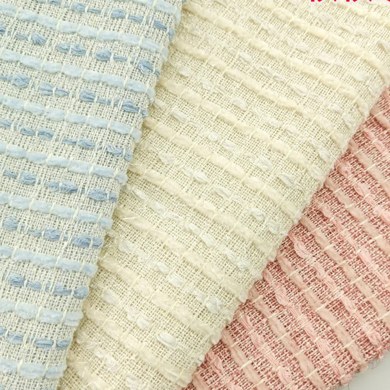 

Европейская и американская твидовая ткань в полоску, окрашенная в пряжку, для женщин, курток, платьев, костюмов, пальто, сумок, ткань для рукоделия