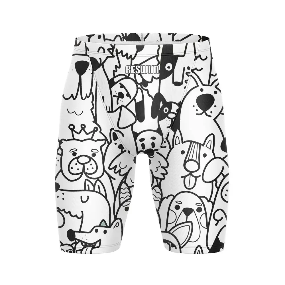 Men's Performance Jammers Swimsuit Swimming Trunks Athletic Training Swimwear UV Protection Contest Sports Rash Guard Pants