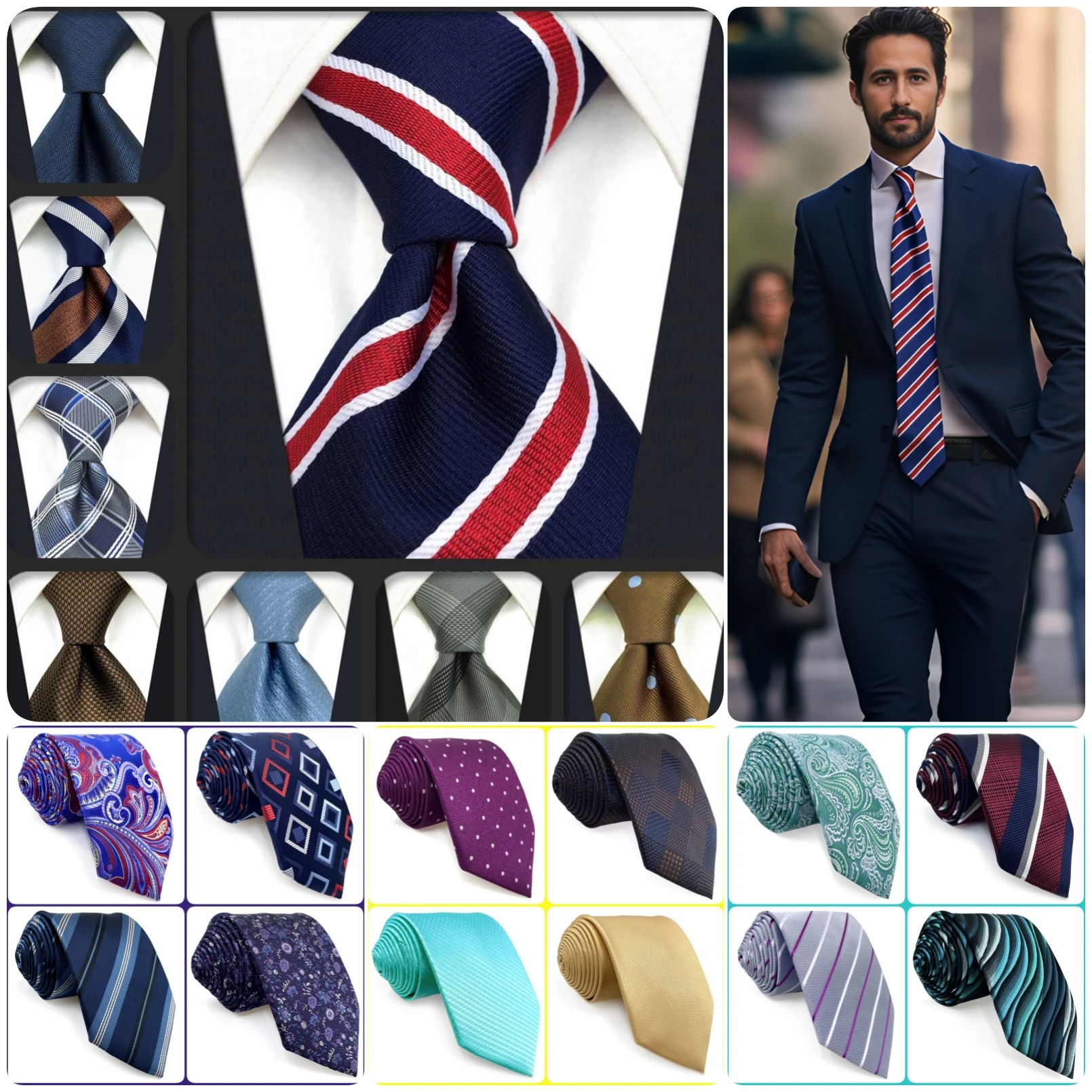 Colorful Luxury Extra Long Men's Necktie 160cm 63" Wedding Ties for Blue Floral Christmas Gift Dropshipping