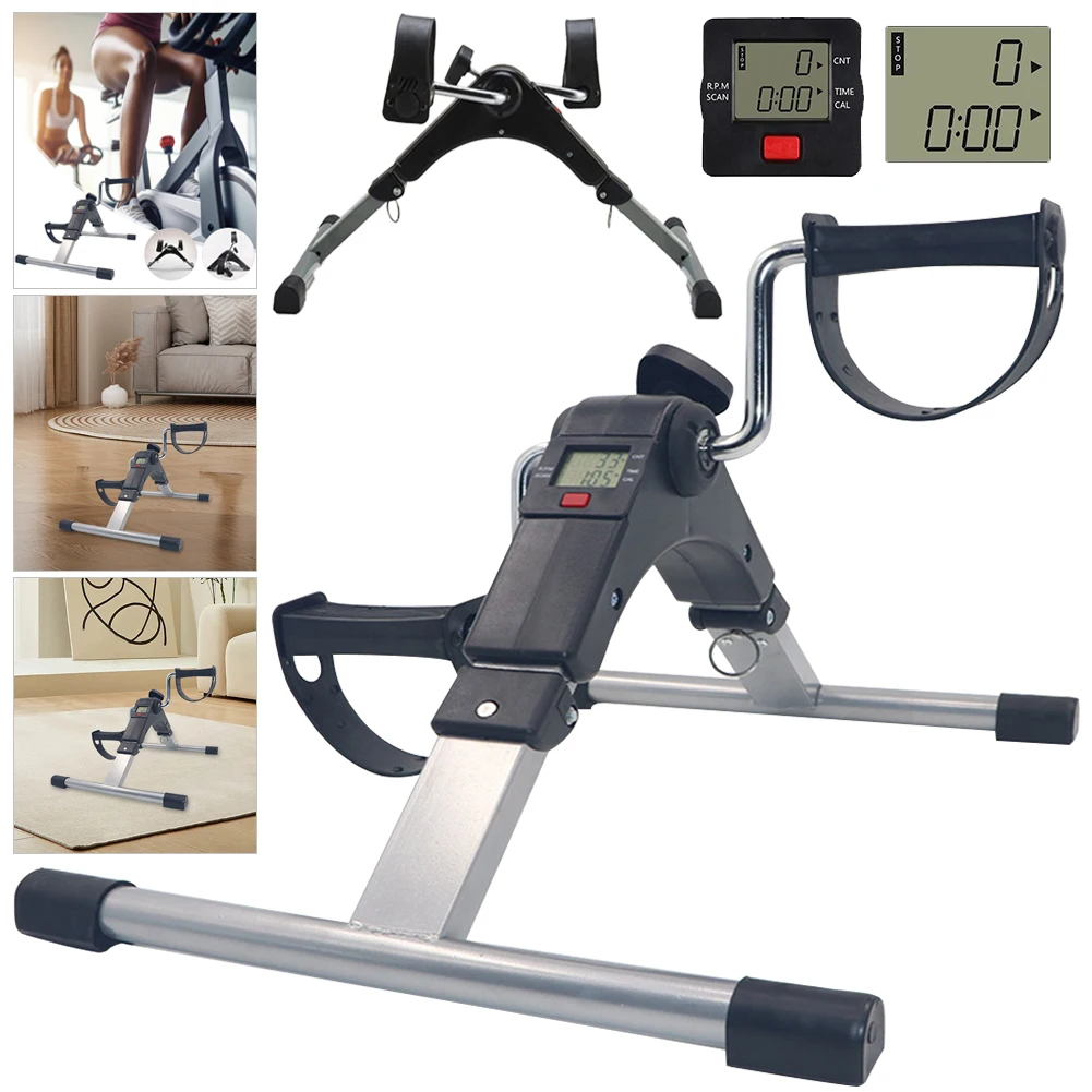 Stepper Exercise Machine Folding Stepper Pedal Exercise Bike LCD Display Home Adjustable Resistance Fitness Equipment