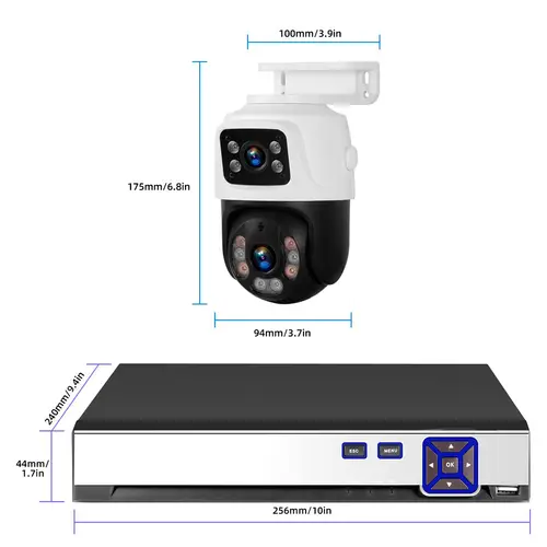 KERUI Wireless Home Security System 8CH POE NVR Kits with 6MP POE Camera Dual Lens Outdoors Video Surveillance Camera System - Image 5