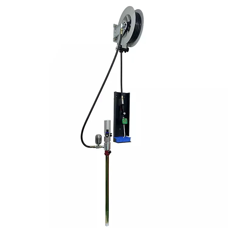 

200L Pneumatic Barrel Lubricating Transfer Heavy Duty Wall Mount Air Operated Oil Drum Pump with Hose Reel