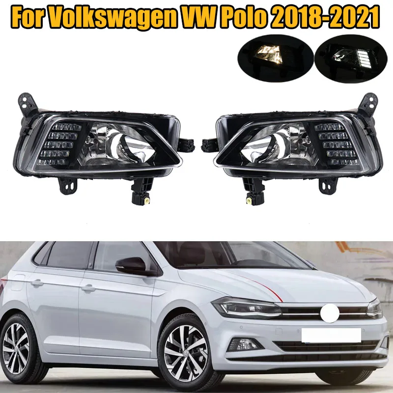 フォルクスワーゲンポロ2018-2023のヘッドライト,フロントバンパー
