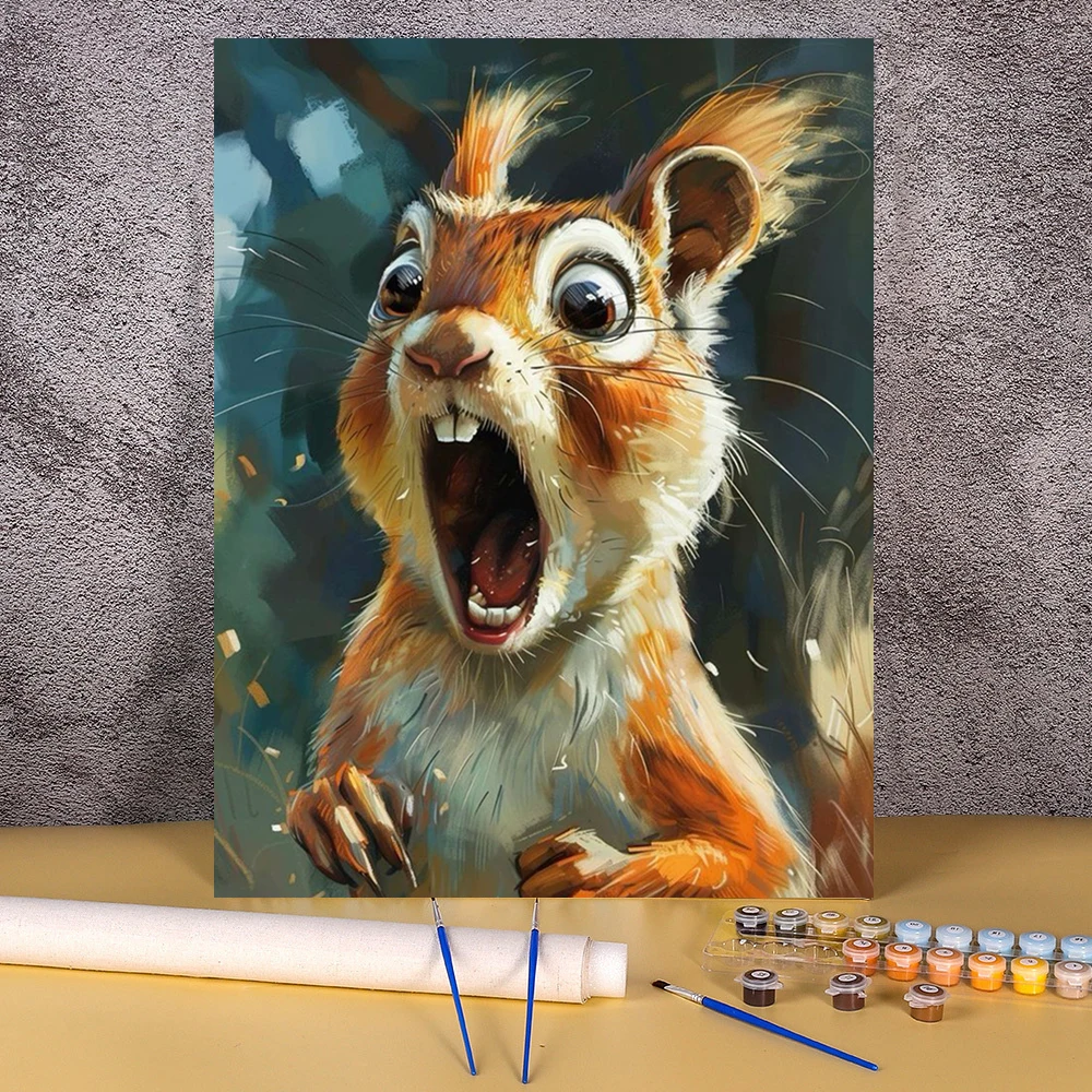 Cartoon Animal Paint By Numbers Kit 1