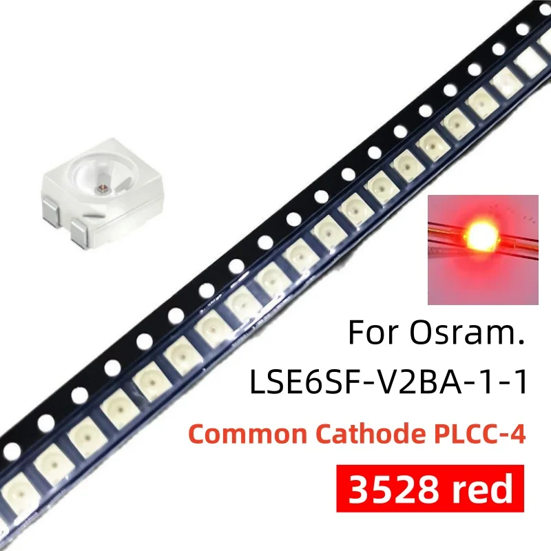 100 stücke LSE6SF-V2BA-1-1 LS E6SF-V2BA-1-1 3528 rot PLCC-4 Gemeinsame Kathode Super Helle LED rückleuchten SMD Neue original – Detail 1