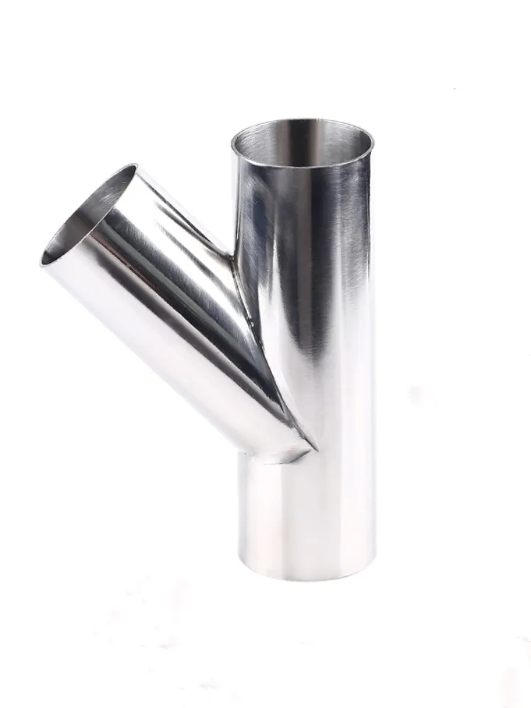 

1Pcs 304 Stainless Steel Sanitary Grade Type Three-Way Welded Pipe Universal Exhaust Pipe Welded Muffler Connection Pipe Fitting