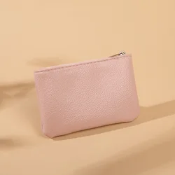 Elegant Women's Compact Wallet - High - Quality PU Leather Zipper Purse (Pink)