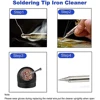 Soldering Iron Tip Cleaner Desoldering Cleaning Ball Tin Remover Soldering Iron Mesh Filter Welding Metal Wire Stand Steel Ball 2