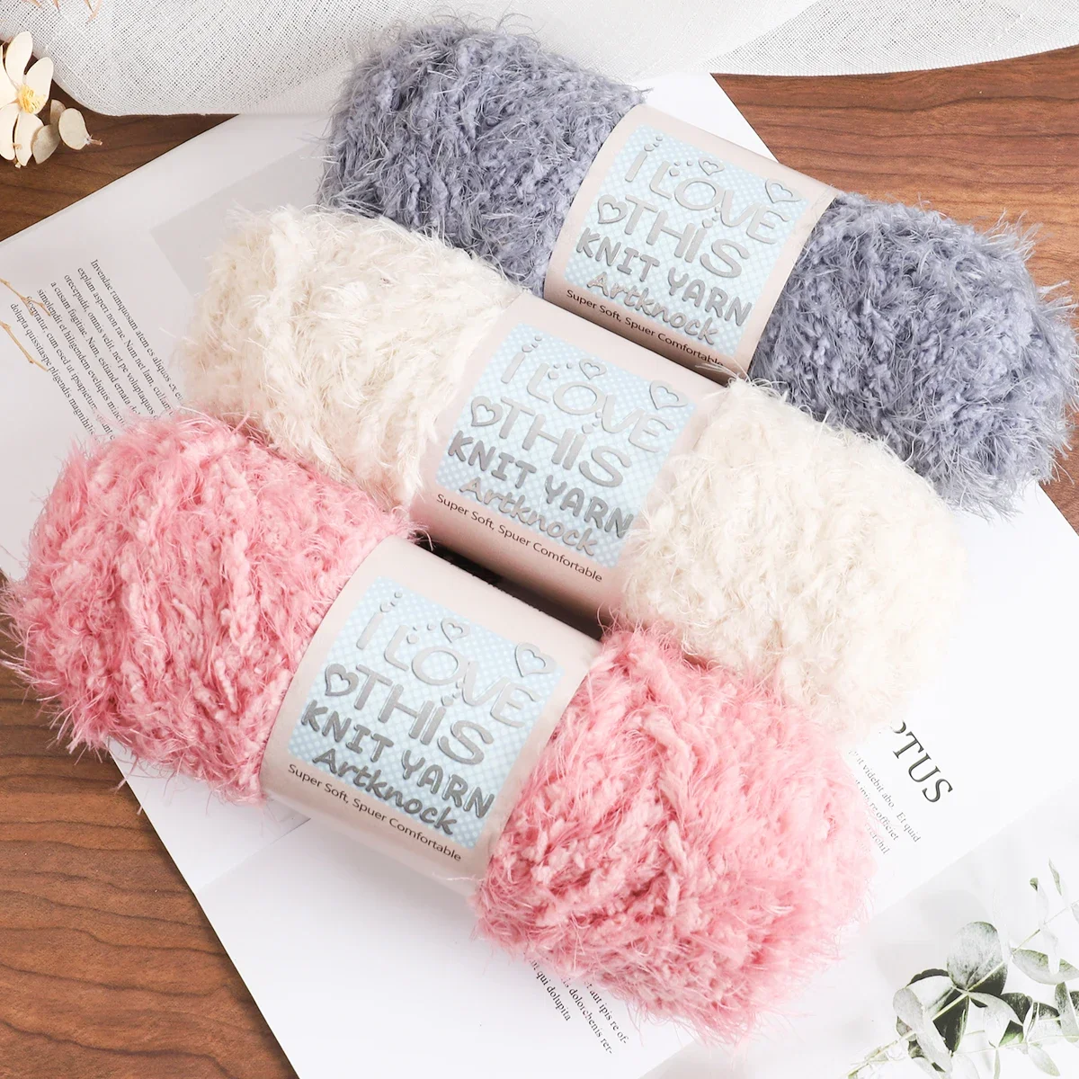 1pc 100g Yarn Tricot Wool Blends Yarn Baby Plush Crochet Purses Cotone Per Uncinetto Baby Chunky Knit Sweater