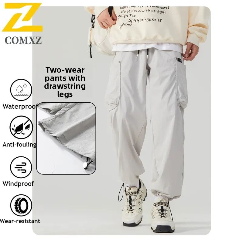 ​Men's Waterproof Softshell Hiking Pants Outdoor Camping Trekking Lightweight Windproof Quick-Dry Casual Trousers All Season​