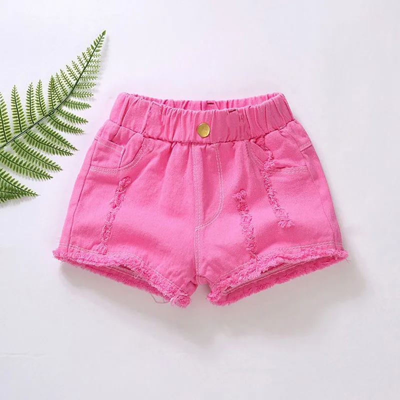 Girls Denim Shorts Teenagers Summer Cute Short Pants Kids Beach Clothes Children's Shorts For Girls 3-11T kids shorts