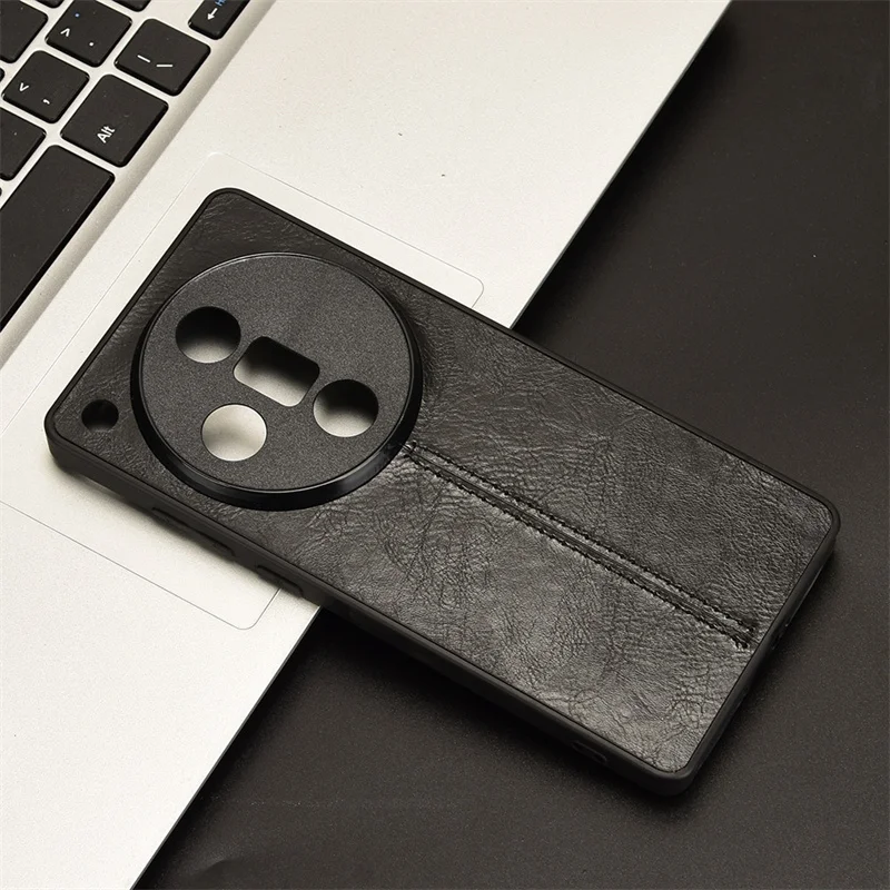 Per Oppo Find X7 Phz110 Custodia Con Cuciture In Pelle Pu Oppo Find X7 X7 Pro X7 Ultra Pc Protezione Posteriore Rigida Copertura Del Telefono Fondo