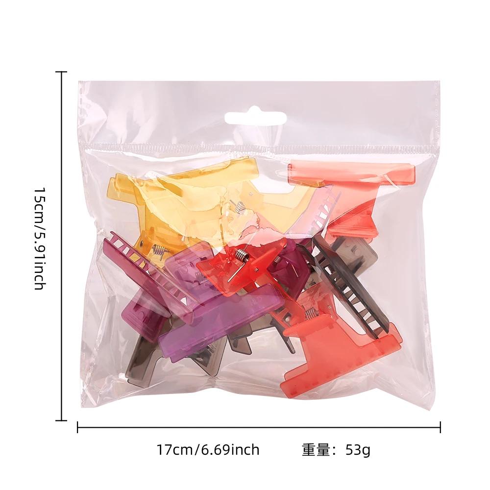 crystal Hair Clips Hairdressing Clamps Claws Clips Barber Hairpin No Harm To Hair Salon Styling Tools 12pcs hair claw hair clips hair accessories