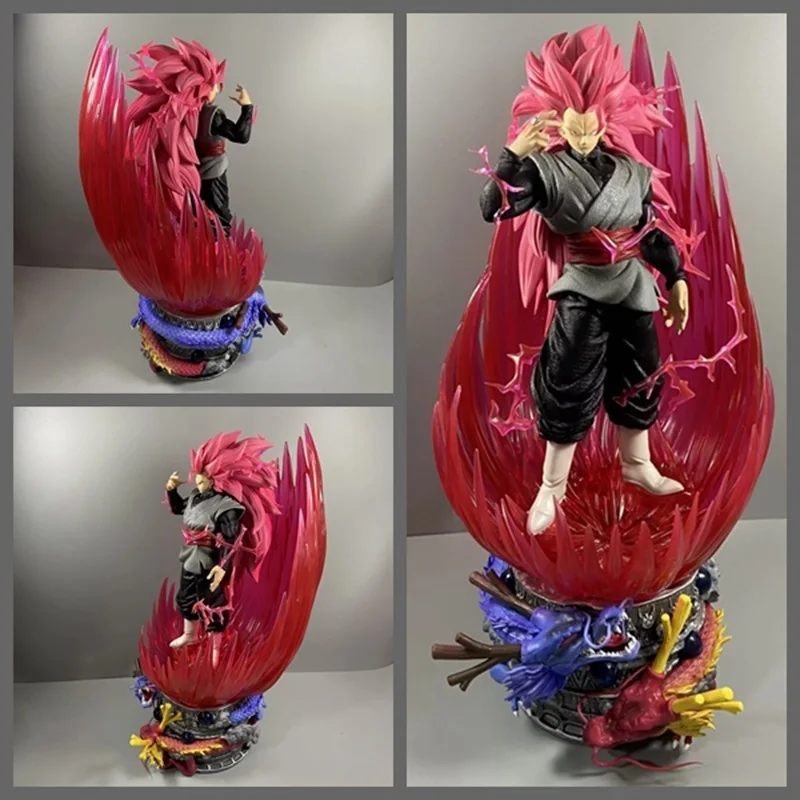

Dragon Ball Animation Super Saiyan Gk Giant Wave Super Large Peach Red Black Goku Statue Box Handmade Gift Decoration