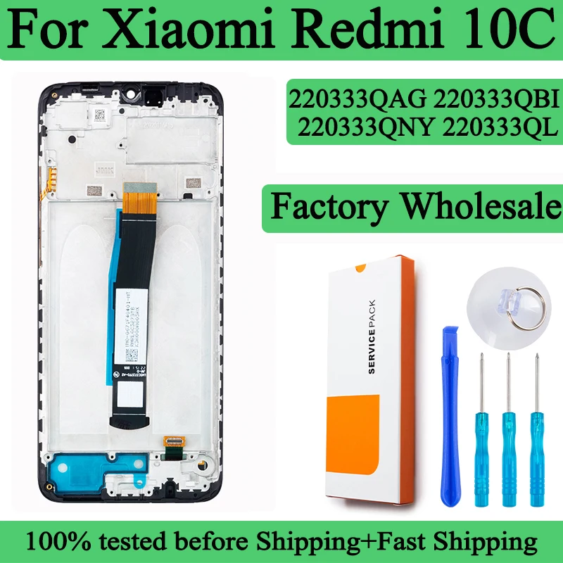 Schermo LCD Per Xiaomi Redmi 10C - Display 6.71 Pollici, Touch Screen, Con Cornice Nera E Strumenti - Foto 2