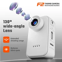 F2 Portable Thumb Camera 1080P UHD 1.47" LCD 130° Wide Angle Mini Camcorder Outdoor Action Bicycle Helmet Filming Video Recorder 3