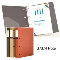 3 Hole Ring Binders File Folder Loose-leaf Binder Morandi Color Waterproof Document A4 Paper Storage 3