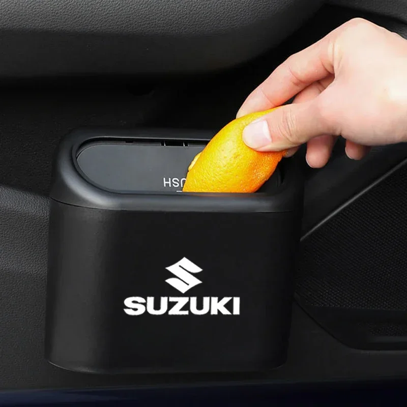 ABS Car Mini Hanging Trash Bin Garbage Organizer for Swift Gn125 Gn250 Alivio Jimny Bandit Samurai SX4 Vitara Accessories