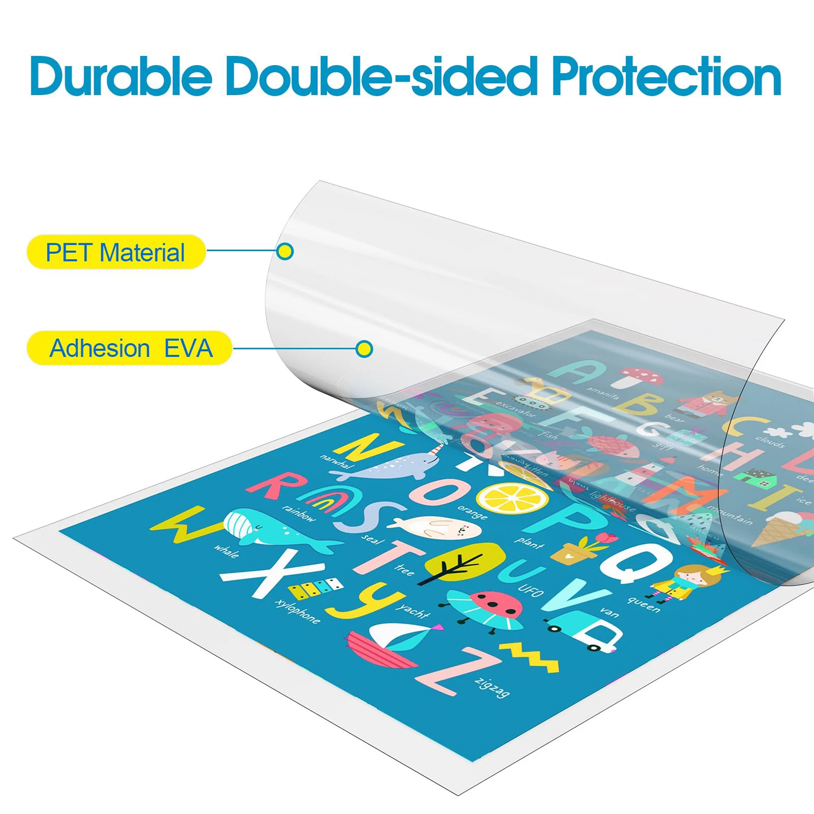 60 Mic A4 Size 100 Pack Thermal Laminating Pouches 8.3x11.7 Inches Laminating Sheets for Ultra Clear Glossy Hold Heat Seal laminating films