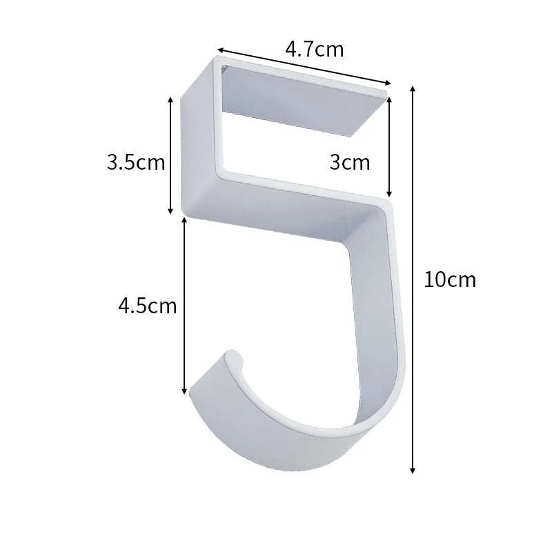 Sleek Black & White Anti-Slip Desk Hook Organizer