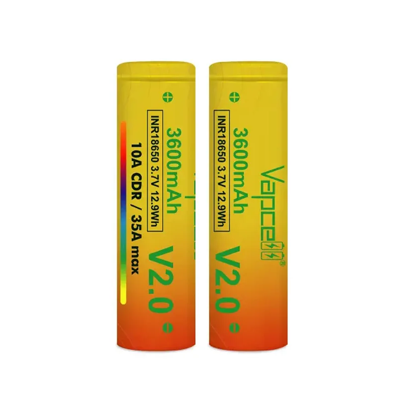 Bateria Li-ion Recarregável Vapcell Inr 18650 para Brinquedos Lanterna 3600mah Cdr 10a Max 35a 3.7v Alta Potência Original - Image 2