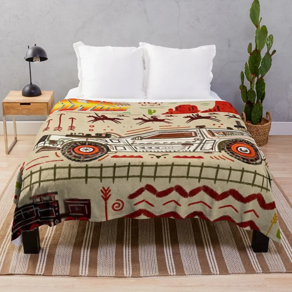 

1885 Delorean Throw Blanket Bed anime Luxury Thicken Blankets