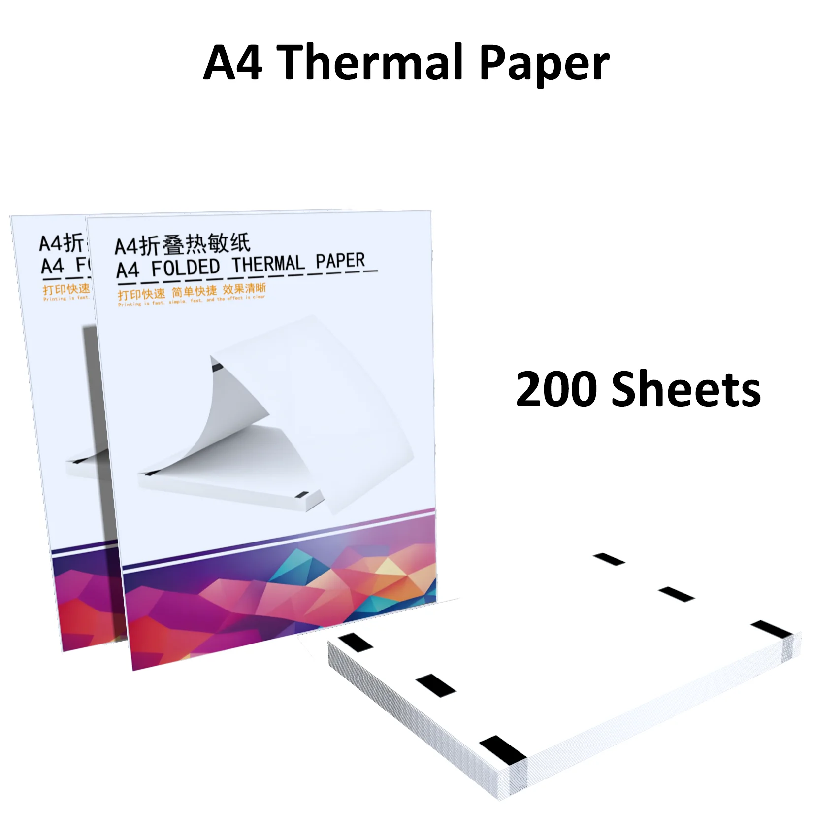 100/200 Blatt A4 Thermofaltbares Papier, kompatibel mit tragbaren A4-Thermodruckern, ideal für den Druck zu Hause, in der Schule und im Büro – Detail 10