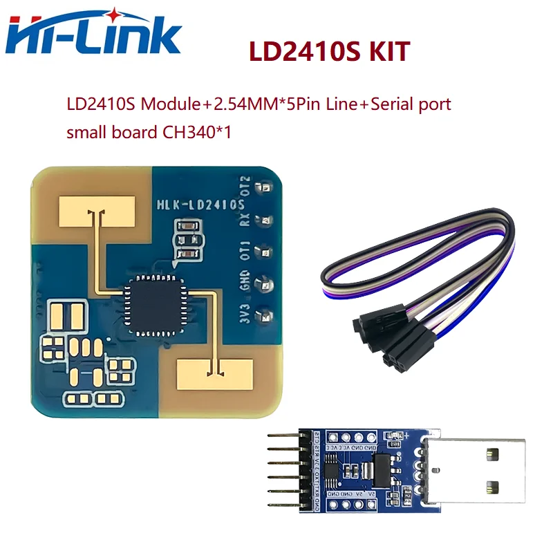 24G Human Presence Radar Module Kit LD2410 Respiration and Heartbeat Monitoring Non-contact Induction Smart Sensor Hi-link smart sensor module