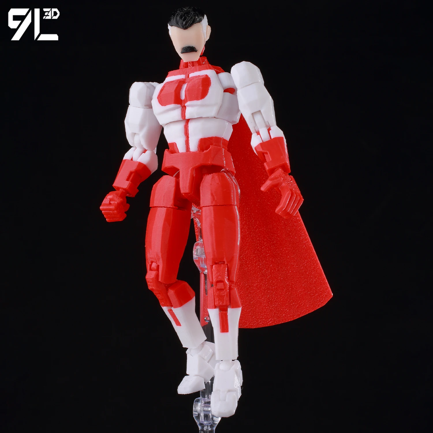 9L3D Lucky13 Omni-Man Action Figure Dummy13 with Red Cape T13