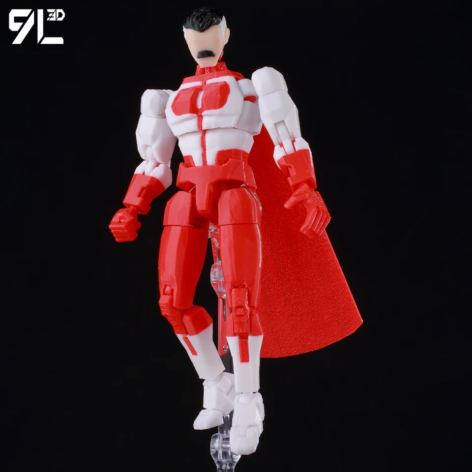 9L3D Lucky13 Omni-Man Action Figure Dummy13 with Red Cape T13