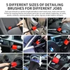 Detailing Brush Set Car Cleaning Brushes Washing Glove Towel Sponge For Car Leather Air Vents Rim Cleaning Dirt Dust Clean Tools 6