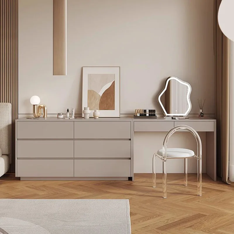 

Chair Mirror Dressing Table Gray Women Bedroom Organizer Dressing Table Storage Nordic Penteadeira Para Quarto Home Furniture