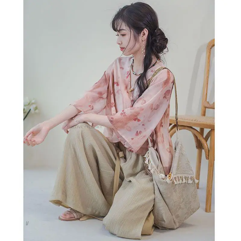 Рисунок 5 - Китайские улучшенные женские шифоновые брюки Hanfu