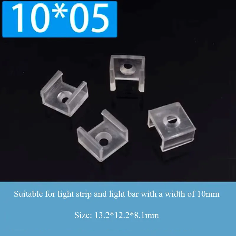 Plastic Line Lights LED Snap Fixadores Transparente