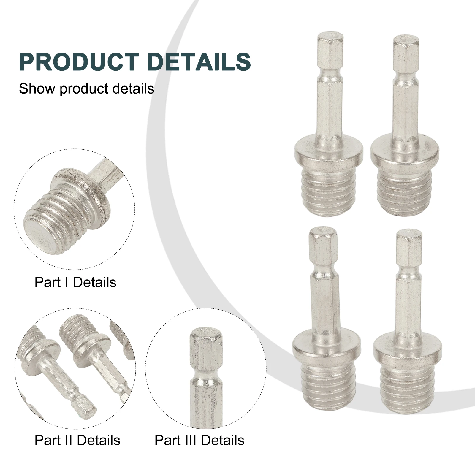 

5pcs 1/4\\\" Hexagon Connecting Rod Hex Shank Drill Adapter Drill Chuck M14 Polishing Disc Connecting Rod Power Tool Accessories