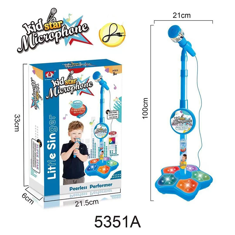 Kids Karaoke Microphone With Stand And Sound Effects For Singing_voghion.com