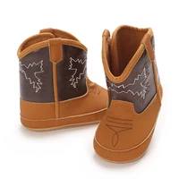 Fashionable and popular baby shoes Western denim midsole boots autumn and winter warm and Rubber anti slip casual walking shoes 4