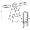 Foldable Clothes Drying Rack has 21 Rods, Non-Slip Buckle, Shoe Rack and Wheels ，Stainless Steel Laundry Drying Rack 2