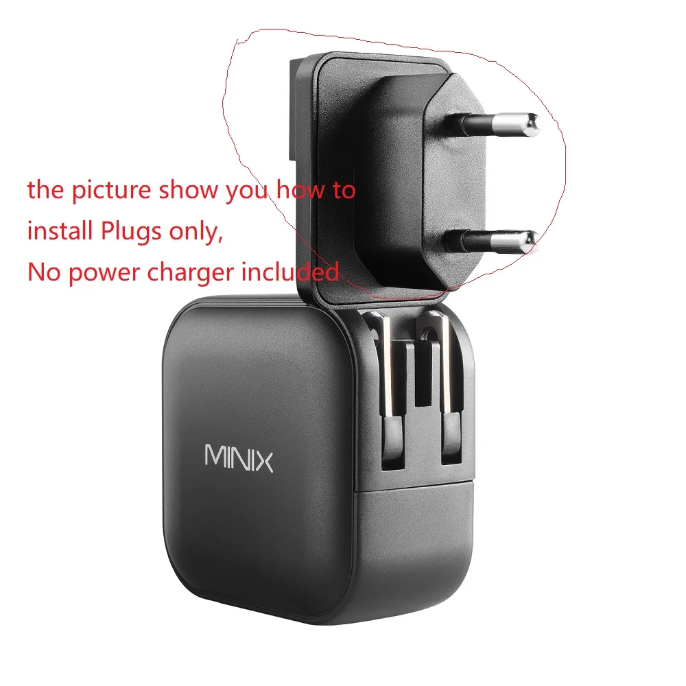 Фото EU, UK, AU Вилки для MINIX P1, P2, P140, P3 GaN зарядное устройство (PIN C ,PINJ, PIN K) №4