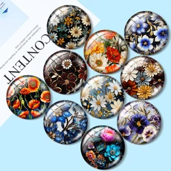 Stunning Renaissance Seamless Florals  10pcs 12mm/18mm/20mm/25mm Round photo glass cabochon demo flat back Making findings
