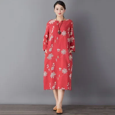

Retro Art Embroidery Double Layer Dress