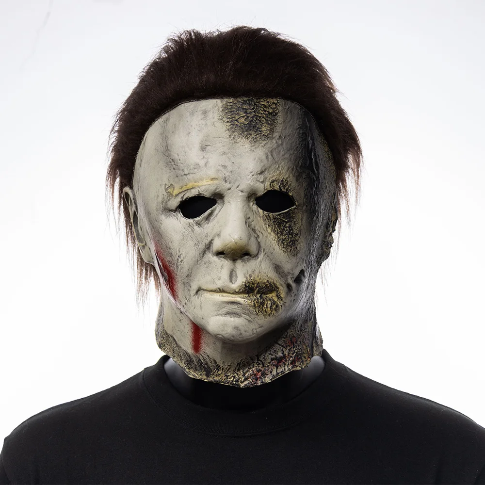 

2021 Halloween Kills Michael Myers Latex Mask Cosplay Horror Bloody Demon Crazy Killer Helmet Party Carnival Costume Props