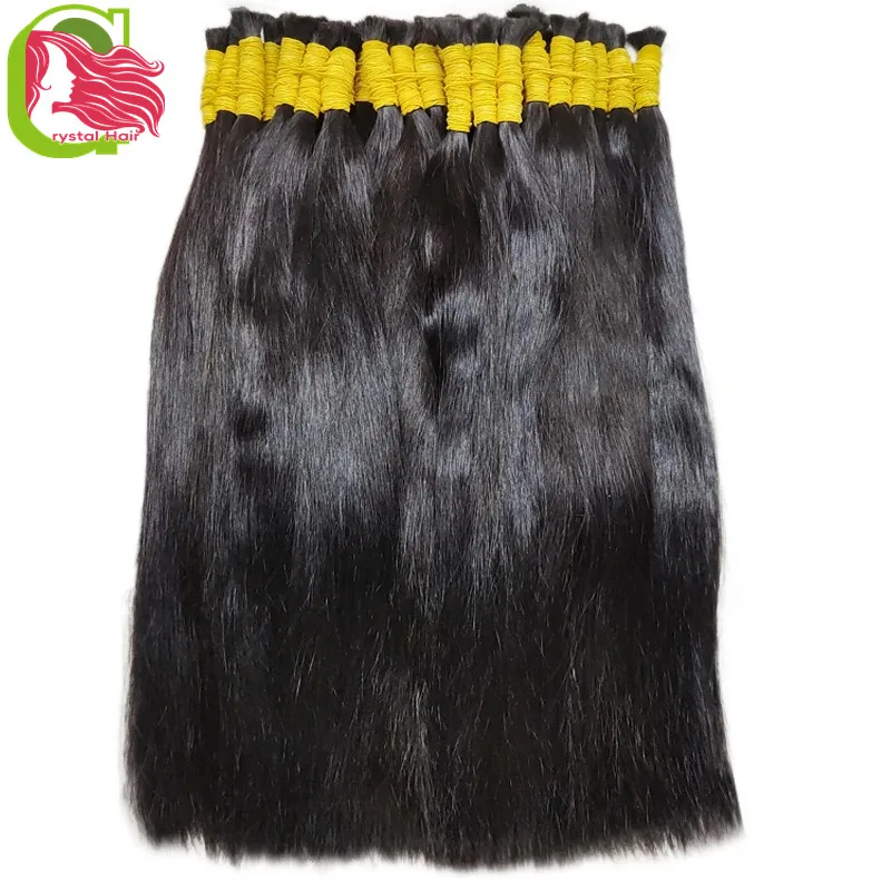 Human Hair Bulk For Braiding Straight Brazilian Virgin Human Hair Bulk No Weft For Braids Straight Natural Black