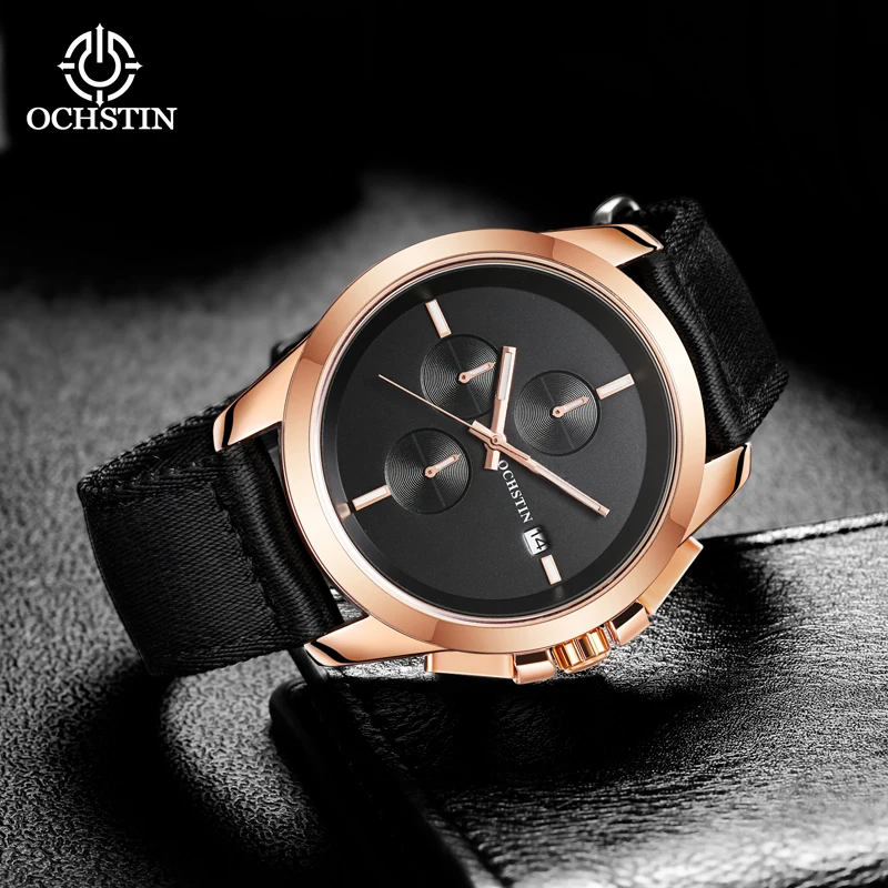 Ochstin Creative Nylon Series Fashionable and Gorgeous Original Multi functional Movement Waterproof Watch Men's Quartz Watch