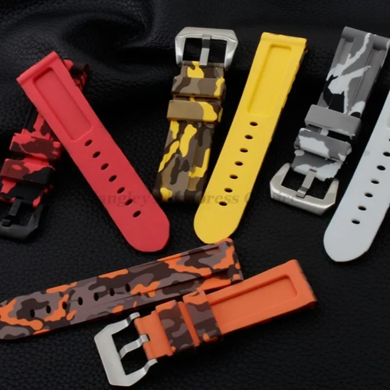 Camouflage Silicone Sport Watch Band - Versatile Rubber Bracelet