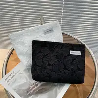 Cosmetic Bag Women Floral Makeup Case Organizer Korean Embroidery Cosmetic Pouch Travel Toiletry Bag Corduroy Canvas Beauty Case 2