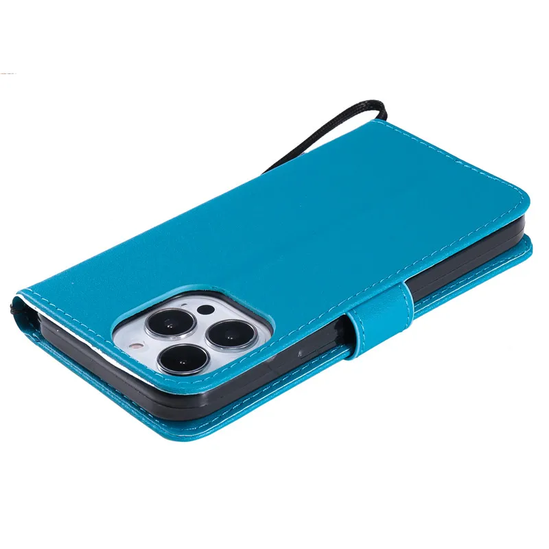 Leather Flip Wallet Case with Stand Feature